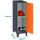 simonlocker montadas Metallschrank mini 50 x 101,5 x 40 cm Schwarz/Orange