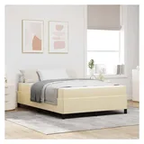 vidaXL Boxspringbett 160 x 200 cm Creme