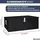 deluke DELUKE® Aluminiumbox mit Deckel Abschließbar Alubox Deichselbox Alu Anhängerbox Werkzeugkiste Transportbox Metallkiste, 100x55x37cm Schwarz