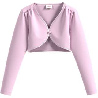 S.Oliver - Bolero mit Blumenknopf, Kinder, Rosa, 92/98