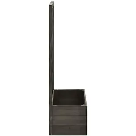 furnicato Garten-Spalier mit Pflanzgefäß 50 x 25 cm Grau