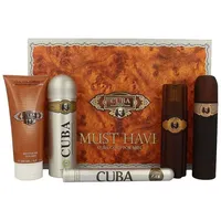 Cuba Gold Eau de Toilette 100 ml + Eau de Toilette 35 ml + Shower Gel 200 ml + Aftershave Balsam 100 ml + Body Spray 200 ml Geschenkset