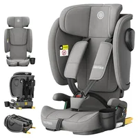 Daliya® JOYMAX i-Size Kindersitz, ISOFIX, Top Tether mit Warnmelder, für Kinder 76-150 cm, ab 15 Monaten, 9-36 kg, Autokindersitz (Grau)