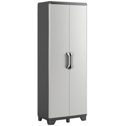 Keter Fächerschrank Lagerschrank mit Regalböden Gear Schwarz und Grau 182 cm (1-St) grau