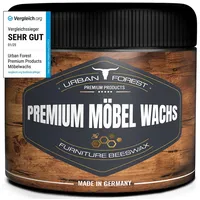 Urban Forest Urban-Forest Möbelpolitur Premium Möbelwachs mit Bienenwachs farblos für Holz 500ml