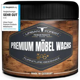 Urban Forest Urban-Forest Möbelpolitur Premium Möbelwachs mit Bienenwachs farblos für Holz 500ml