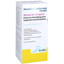 AMOXICILLIN/Clavulansäure Devat.400mg/5ml+57mg/5ml 140 ml