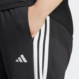 adidas Essentials 3-Streifen French Terry Cuffed Plus Joggers Black / White 2X