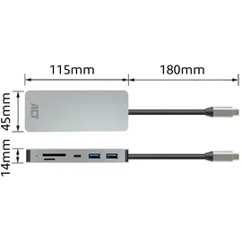 Act Dockingstation 7 Grau AC7092