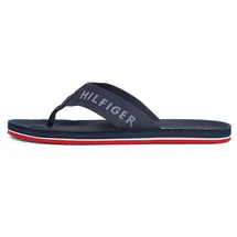 Tommy Hilfiger Herren Flip Flops Comfort Beach Sandal Zehentrenner, Blau (Military Denim), 43