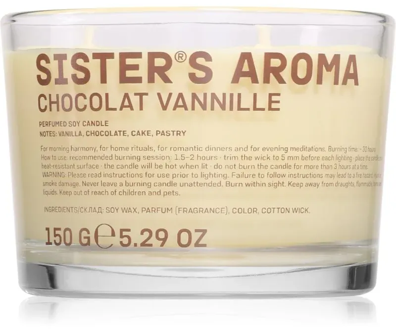 Sister's Aroma Chocolat Vannille Duftkerze 150 g