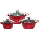 ELO Rubino Topf-Set 3-tlg. Aluguss mit Glasdeckeln