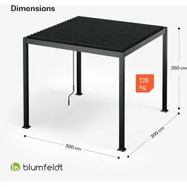 Blumfeldt Pavillon 3 x 3 m Schwarz