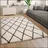 Paco Home Teppich Wohnzimmer Creme Weiß, Weich Shaggy Flokati Rauten Muster Hochflor 60x90 cm