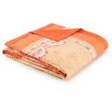 BASSETTI MERGELLINA Plaid aus 100% Baumwolle in der Farbe Orange, O1, Maße: 135x190 cm - 9328844