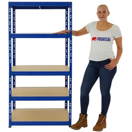 Proregal Schwerlastregal Metall 180x90x60 cm blau