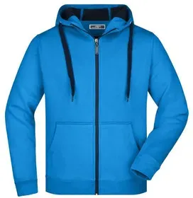 Herren Bonding Jacke JN355, azur-blau/navy-blau, Größe M - blau - M