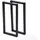 [en.casa] Tischgestell-Set, Schwarz Metall, 27x56x4 cm, Esszimmer, Tische, Esstische, Tischsysteme, Tischgestell