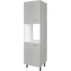 Nobilia Herdumbauschrank Touch 60 x 58,3 x 216,6 cm Grau