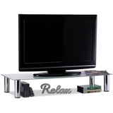 Relaxdays TV-Tisch 100 cm weiß/silber