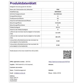 PKM UBH5000SX Unterbauhaube 60 cm Schwarz