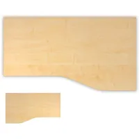 Bümö Schreibtischplatte Ahorn, Nachbildung,Ahorn, Rechteckig, 180x2.5x100 cm, FSC Mix,