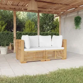 vidaXL Garten-Ecksofa 2-tlg. braun