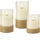goobay LED Echtwachs-Kerzen 3er Set 10-15 x 7,5 cm weiß