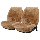 Rökü 2X LAMMFELL-Sitzbezug aus feiner Wolle mit Farbauswahl (Camel)