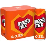 Mezzo Mix - prickelnd-erfrischendes Mischgetränk aus Cola und Orange - Softdrink in stylischen Einweg Dosen (6 x 330 ml)