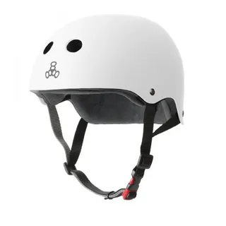 TRIPLE EIGHT Triple 8 The Certified Sweatsaver Skateboard-Helm, weißes Gummi, Größe S/M