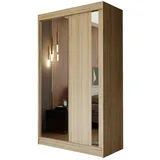 masseno Schwebetürenschrank Grazia 120 x 216 x 61 cm Braun