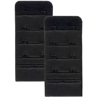 Skin Wrap Accessories BH Verlängerung 2er-Set BH Verschluss Erweiterung Bra Extender BH Verschluss Verlängerung 1er, 2er oder 3er Haken in Schwarz Weiß Haut - Einheitsgröße