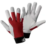 L+D GRIFFY Handschuhe Griffy Gr.9 rot/naturfarben Ziegennappaleder/Interlock auf SB-Karte