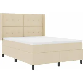 vidaXL Boxspringbett 140 x 200 cm Creme