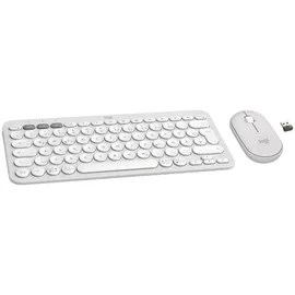 Logitech Pebble 2 Combo (DE, Kabellos), Tastatur, Weiss