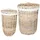vidaXL Wäschekorb mit Deckel 2 pcs Kubu Rattan