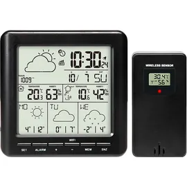 casativo WLAN-Wetterstation mit Aussensensor Schwarz 21
