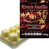 WonderWax Duftwachs Wax Melts für Duftlampe, 6 Sterne Duftmelt Wachsmelt Sojawachs Duftwachs Würfel für Raumdüfte, Wachs Duftöl Winter Indoor Schmelzen für Aromalampe Kirsch Vanille