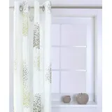 Kutti Vorhang Gardine Ösenschal Bellinda Weiss grün Breite 135 x Höhe 225 cm