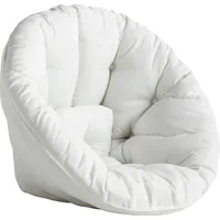 Karup Design Gartensessel Nido outTM, Loungesessel, Hocker, Chillsessel, Relaxsessel (B/H/T ca: 95x70x100cm - in mehreren Farben), Outdoor geeignet, Schmutz- und Wasserabweisend, Made in Europe beige|weiß