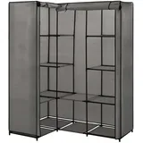 vidaXL Eckkleiderschrank Grau 130 x 87 x 169 cm