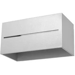 SOLLUX LIGHTING Wandleuchte "LOBO", grau, H: 10cm, Lampen, Das Oberteil scheint