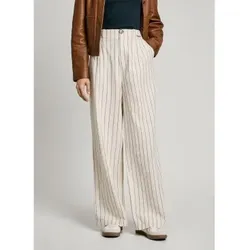 Pepe Jeans für Damen. PL211806 Herly weite Hose weiß (XL), Lässig, Leinen
