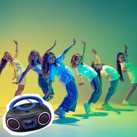 Denver TDB-212BU DAB+ Boombox Mit DAB+/FM-Radio, Bluetooth-Funktion,Blue