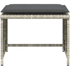 vidaXL Gartenstuhl mit Fußhocker 64 x 69 x 21 cm grau