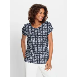 Casual Looks Print-Shirt Blau 40
