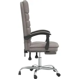 vidaXL Bürostuhl mit Massagefunktion Stoff Taupe