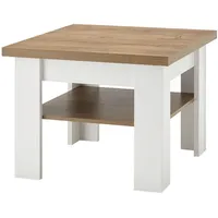 Furn.design Couchtisch weiß Eiche hell Landhaus Beistelltisch 70 x