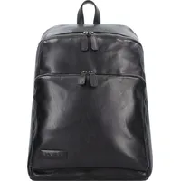 Plevier Rock Amaril Business-Rucksack Leder 43 cm Laptopfach schwarz
